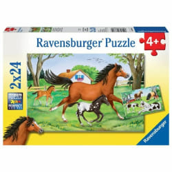 Ravensburger Puzzles 2x24 p - Monde de chevaux