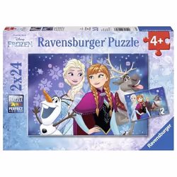 Ravensburger Puzzle 2x24 p - Aurores boréales / La Reine des Neiges, 24 pièce(s), Dessins animés, 4 an(s)