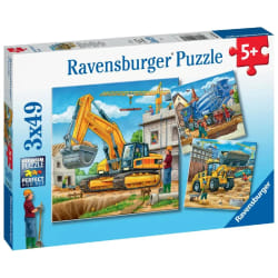 Ravensburger Puzzles 3x49 p - Grands véhicules de construction