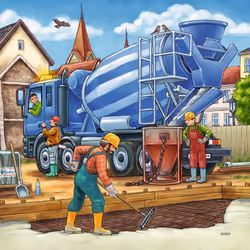 Ravensburger Puzzles 3x49 p - Grands véhicules de construction - Vue supplémentaire 2
