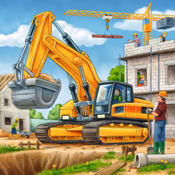 Ravensburger Puzzles 3x49 p - Grands véhicules de construction - Vue supplémentaire 4
