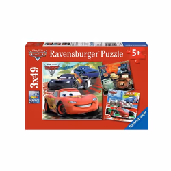Ravensburger Puzzle 3x49 p - Course autour du monde / Cars 2, 49 pièce(s), Dessins animés, 5 an(s)