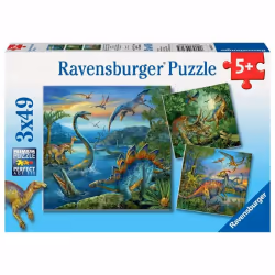 Ravensburger Puzzles 3X49 P - La Fascination Des Dinosaures, 49 pièce(s), Dinosaures, 5 an(s)