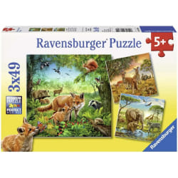 Ravensburger Puzzle 3x49 p - Les animaux du monde