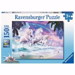 Ravensburger Puzzle 150 p XXL - Licornes sur la plage, 150 pièce(s), Animaux, 7 an(s)