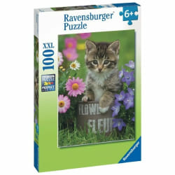Ravensburger Puzzle 100 P Xxl - Chaton Parmi Les Fleurs