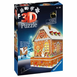 Ravensburger Christmas Gingerbread House Night Edition Puzzle 3D 216 pièce(s) Bâtiments