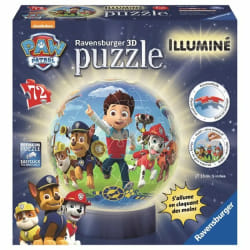 Ravensburger Puzzle 3D Ball 72 p illuminé - Pat'Patrouille