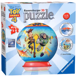 Ravensburger Puzzle 3D rond 72 p - Disney Toy Story 4, 72 pièce(s), Dessins animés, 6 an(s)