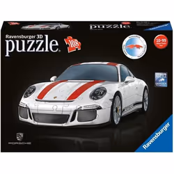 Ravensburger Puzzle 3D Porsche 911 R, 108 pièce(s), Véhicules, 10 an(s)