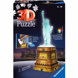 Ravensburger Puzzle 3D Statue de la Liberté illuminée, 108 pièce(s), 8 an(s)
