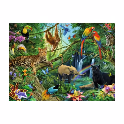 Ravensburger Puzzle 200 P Xxl - Animaux De La Jungle, 200 pièce(s), 8 an(s)