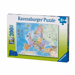Ravensburger Puzzle 200 P Xxl - Carte D'Europe, 8 an(s)