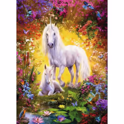 Ravensburger Puzzle 500 p - La licorne et son poulain, 500 pièce(s), Animaux, 10 an(s)