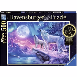 Ravensburger Puzzle 500 p Star Line - Loups sous les lumières du Nord, 500 pièce(s), Art, 10 an(s)