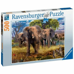 Ravensburger Puzzle 500 p - Famille d'éléphants