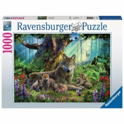 Ravensburger 1000 P - Famille De Loups Dans La Forêt