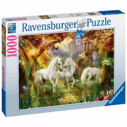 Ravensburger Puzzle 1000 p - Licornes dans la forêt, 1000 pièce(s), Animaux, 14 an(s)