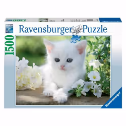 Ravensburger Puzzle 1500 p - Chaton blanc, 168 an(s)