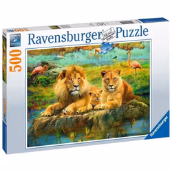 Ravensburger Puzzle 500 p - Lions dans la savane, 500 pièce(s), Animaux, 14 an(s)