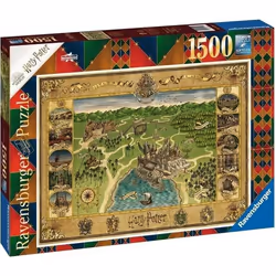 Ravensburger Puzzle 1500 p - La carte de Poudlard / Harry Potter, 1500 pièce(s), Cartes, 14 an(s)