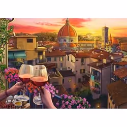 Ravensburger Cozy Wine Terrace Jeu de puzzle 500 pièce(s) Paysage