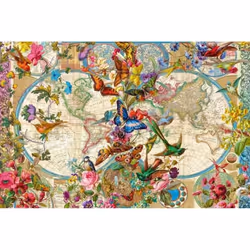 Ravensburger Puzzle 3000 p - Carte de la flore et de la faune, 3000 pièce(s), 14 an(s)