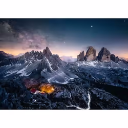 Ravensburger Puzzle 1000 p - Les Tre Cime di lavaredo, Dolomites (Puzzle Highlights), 1000 pièce(s), 14 an(s)
