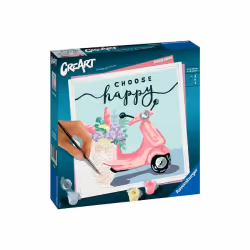 Ravensburger MnZ Choose happy, Peintures inclus, Garçon/Fille, Couleur par kit de peinture par numéros