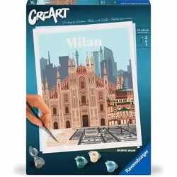 Ravensburger CreArt - MNZ - Colorful Milan, Kit de moulage/peinture pour enfants, 12 an(s), Multicolore