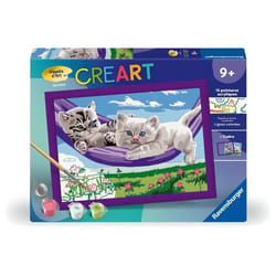 CreArt Kids 18x24cm Chatons dans le hamac Kit de peinture par numéros Numéro dArt Dès 9 ans 25828 Ravensburger