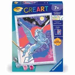 CreArt Kids 18x24cm Etincelant Pégase Kit de peinture par numéros Numéro dArt Dès 7 ans 25830 Ravensburger