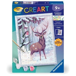 CreArt Kids 18x24cm Cerf romantique Kit de peinture par numéros Numéro dArt Dès 9 ans 25831 Ravensburger