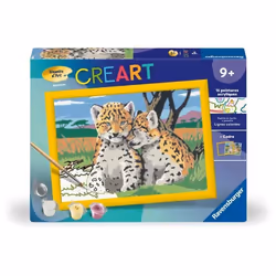 CreArt Kids 18x24cm Petits léopards Kit de peinture par numéros Numéro dArt Dès 9 ans 25832 Ravensburger