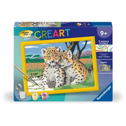 CreArt Kids 18x24cm Petits léopards Kit de peinture par numéros Numéro dArt Dès 9 ans 25832 Ravensburger