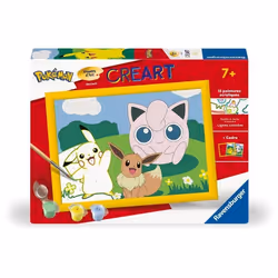 CreArt Kids 18x24cm Pokemon Kit de peinture par numéros Numéro dArt Dès 7 ans 25839 Ravensburger