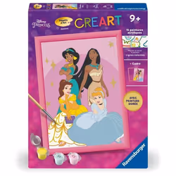 CreArt Kids 18x24cm Disney Princess Kit de peinture par numéros Numéro dArt Dès 7 ans 25843 Ravensburger