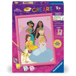 CreArt Kids 18x24cm Disney Princess Kit de peinture par numéros Numéro dArt Dès 7 ans 25843 Ravensburger