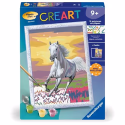 CreArt Kids 18x24cm Cheval dans le pré Kit de peinture par numéros Numéro dArt Dès 7 ans 25845 Ravensburger