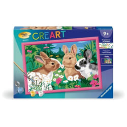 CreArt Kids 31x21cm Lapins dans le pré Kit de peinture par numéros Numéro dArt Dès 9 ans 25847 Ravensburger
