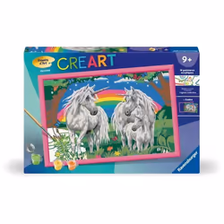 CreArt Kids 31x21cm Au pays des licornes Kit de peinture par numéros Numéro dArt Dès 9 ans 25849 Ravensburger
