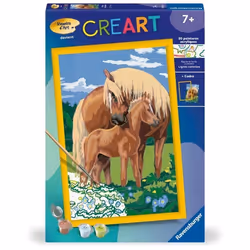 CreArt Kids 31x21cm Fiers chevaux Kit de peinture par numéros Numéro dArt Dès 7 ans 25850 Ravensburger