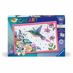 CreArt Kids 31x21cm Colibri et fleurs exotiques Kit de peinture par numéros Numéro dArt Dès 7 ans 25851 Ravensburger