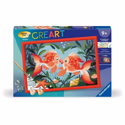 CreArt Kids 31x21cm Bisous de poissons Kit de peinture par numéros Numéro dArt Dès 7 ans 25853 Ravensburger