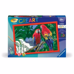 CreArt Kids 31x21cm Perroquets Kit de peinture par numéros Numéro dArt Dès 7 ans 25854 Ravensburger