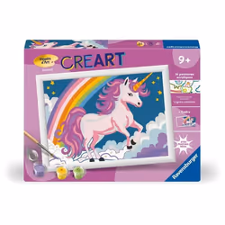 CreArt Kids 18x24cm Licorne Néon Kit de peinture par numéros Numéro dArt Dès 7 ans 25904 Ravensburger