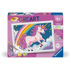 CreArt Kids 18x24cm Licorne Néon Kit de peinture par numéros Numéro dArt Dès 7 ans 25904 Ravensburger