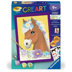 CreArt Kids 18x24cm Cheval fleuri Kit de peinture par numéros Numéro dArt Dès 7 ans 25906 Ravensburger