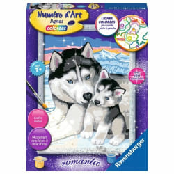Ravensburger Numéro D'Art - Moyen - Doux Bisous De Husky