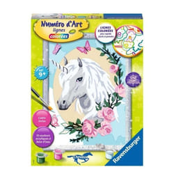 Ravensburger Numéro d'art - moyen - Licorne fleurie
